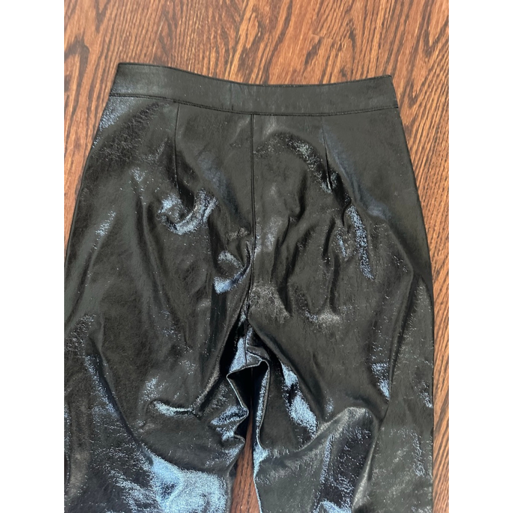 Women's Wilfred Black Patent Faux Leather Straight Leg Pants Size 4 - Picture 5 of 8